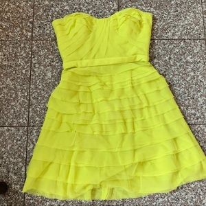BCBGmaxazria neon yellow tube dress